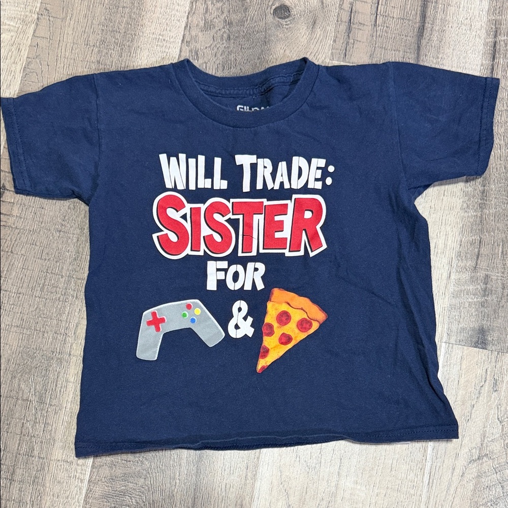 Gildan Navy Tee with Fun Graphic Print